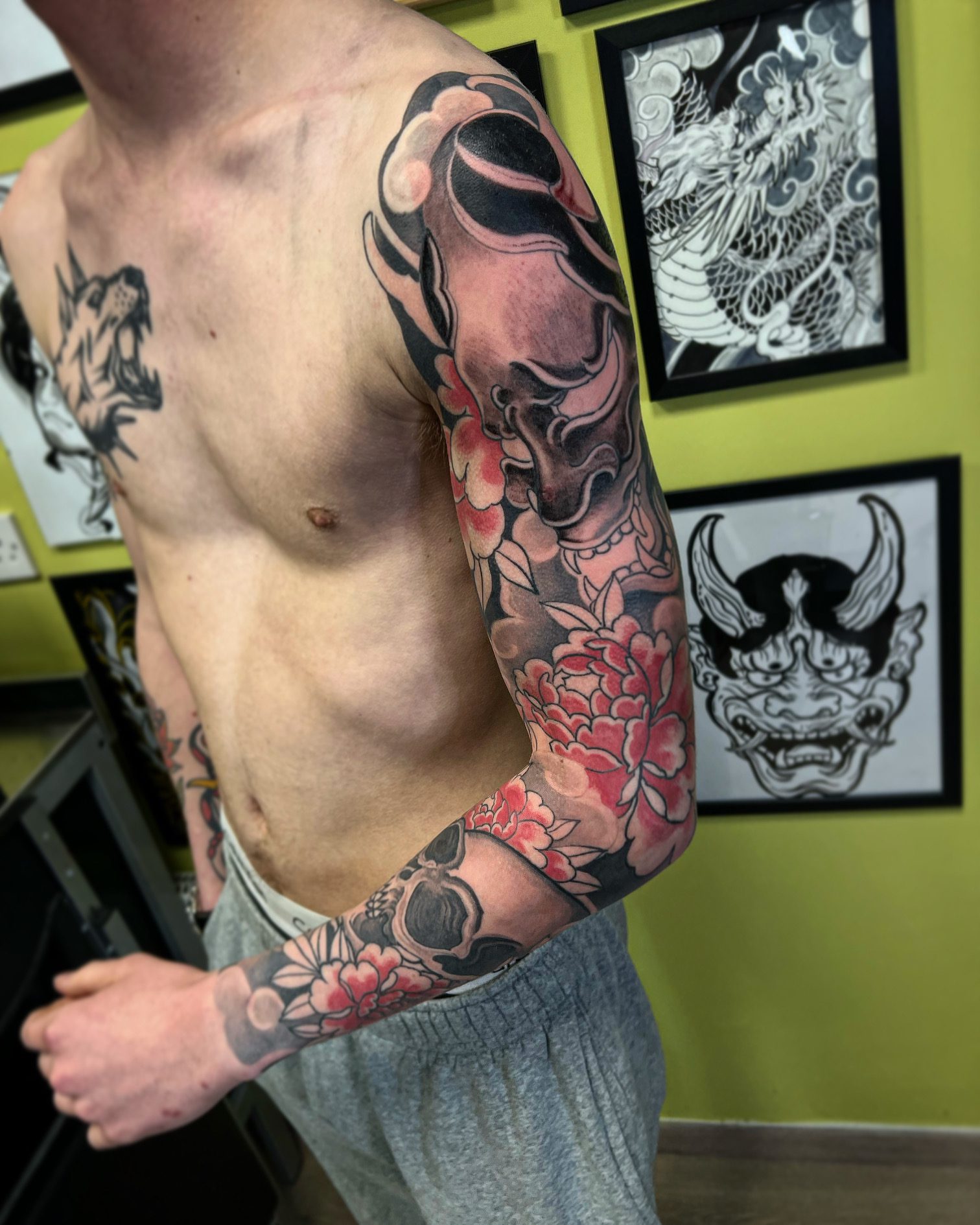 japanese peony sleeve