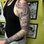 dragon sleeve tattoo