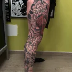 japanese leg tattoo