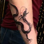 brush stroke dragon tattoo