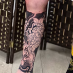 japanese flower leg sleeve