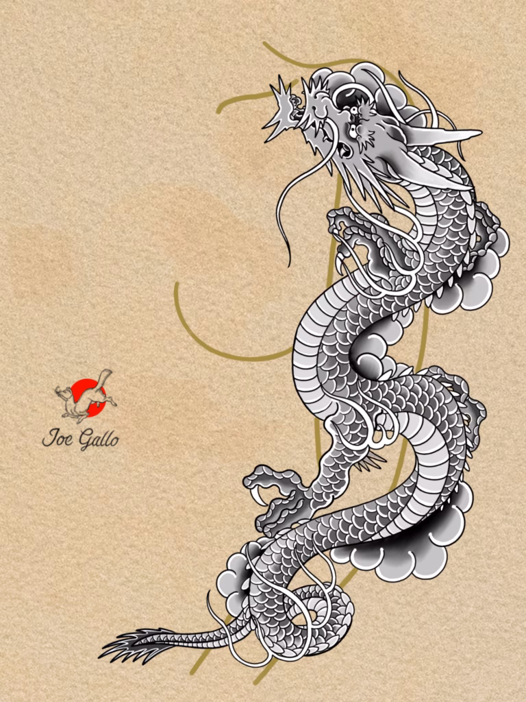 Japanese dragon concept sleeve