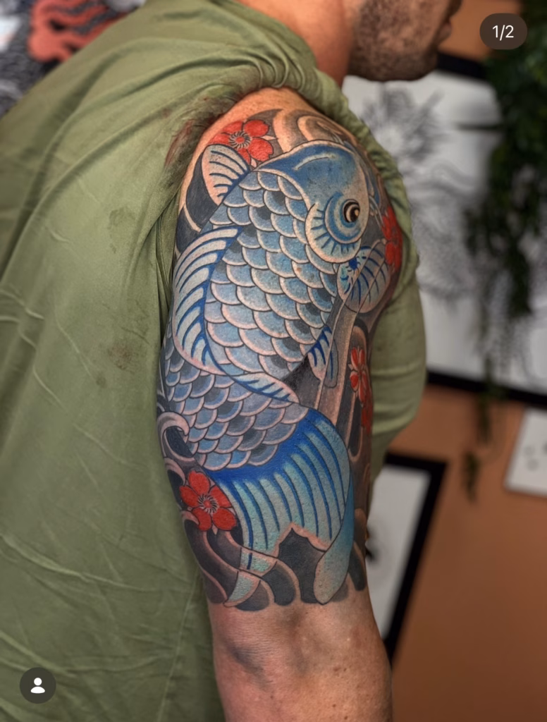 Blue Japanese Koi